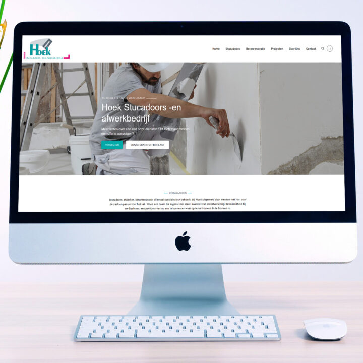 Website Hoek Stucadoors, gebouwd door Websiteforyou