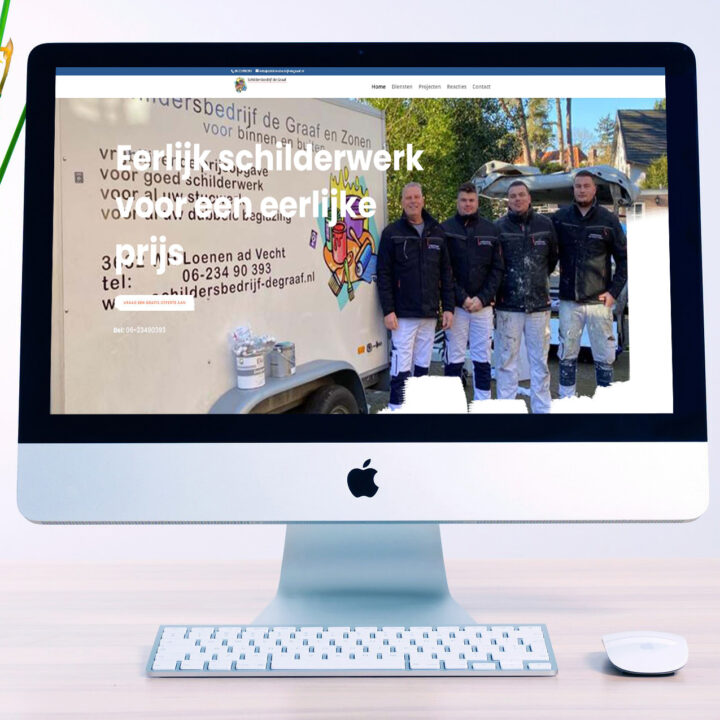Website Schildersbedrijf de Graaf, gebouwd door Websiteforyou